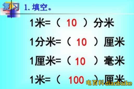 一米等于多少厘米多少分米和多少毫米？1公分等于多少厘米？長(zhǎng)度單位換算
