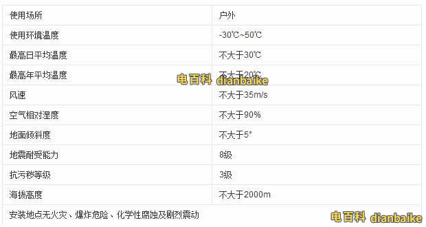 10KV高壓電纜分接箱使用條件圖