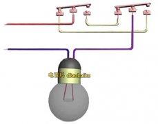 雙聯開關接線圖、兩個開關控制一盞燈的三種雙聯開關接線法